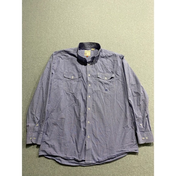 Roper Other - Roper Button Down Shirt Mens XL Small Blue & White Gingham Cowboy Western Casual